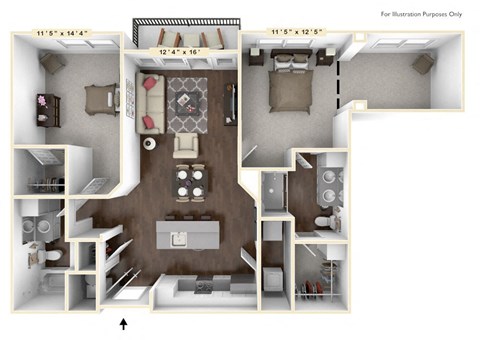 B3 Flex With Dimensions at Avant & Avant II, Carmel, IN